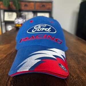 Ford Racing Hat Blue Red White Embroidered Adjustable Baseball Cap Cotton Logo